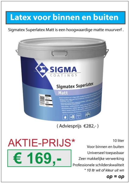 sigmatex actie 169 staand 2024