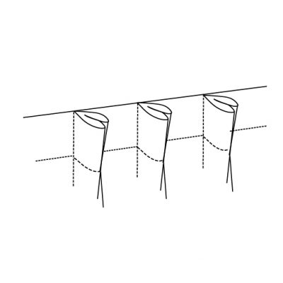 Plooien Dubbele plooi Dubbele plooi 400x400