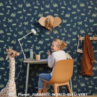 our planet jurassic world bleu vert